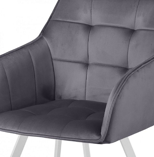 Комплект кресел поворотных Мони, темно-серый H-15/белый, 2 шт. - Вид 7
