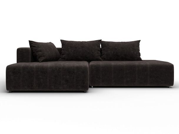Диван угловой Лига-103 НПБ угол левый Велюр коричневый - Вид 2