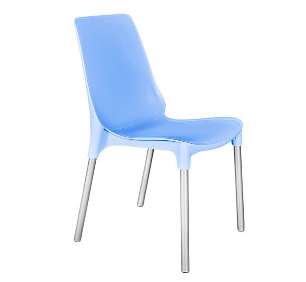 Стул Sheffilton SHT-S75 голубой/хром лак - Вид 1
