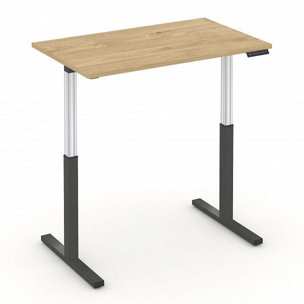 Стол электроподъемный "MOVE UP" MV.SE-2.7 Антрацит металл /  Тиквуд Светлый - Вид 3