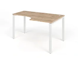 TANDEM RTD075-MK-140R-V Стол угловой на металлокаркасе правый 1400х900х750 Вотан/Белый - Фото предпросмотра