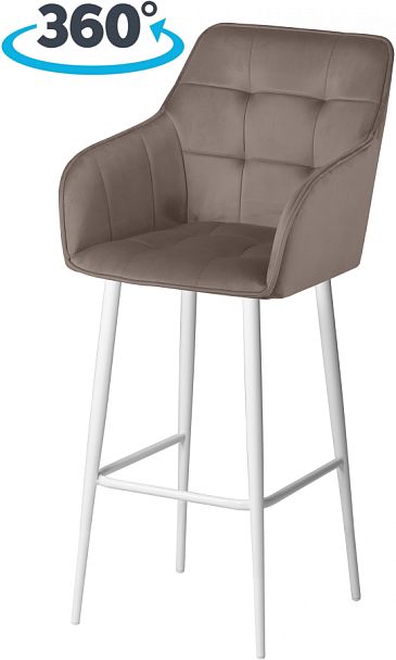 Комплект барных поворотных кресел Мони К, Confetti mocco/белый, 2 шт. - Вид 1