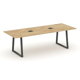 Style Project Direct Direct Стол переговорный SN-6T1.SPRG-258 Тиквуд Светлый/Металл Антрацит 2580*980*750 - Фото предпросмотра