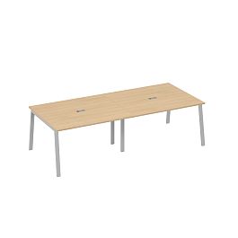 Стол 280 переговорный с металлокаркасом TRE A4 А4 Б3 132-2 БП натуральный дуб / металлокаркас серый - Фото предпросмотра