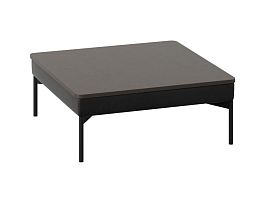 Столик Everprof Gamma угловой Экокожа Черный ЛДСП Венге - Фото предпросмотра