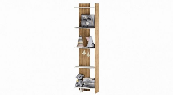 Стеллаж Бейсик 2 крафт/белый - Вид 1