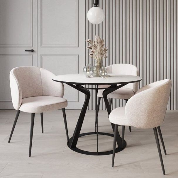 Стул Vito, букле белый / опора конус - Вид 1