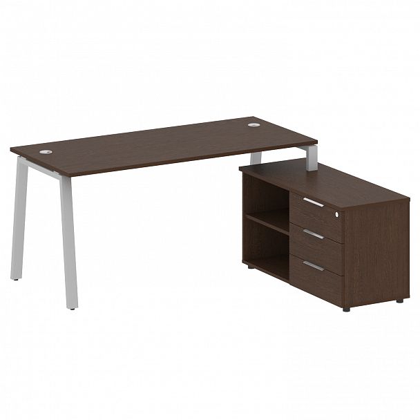 Рабочая станция "Metal System" БА.РС-СТС-2.4 венге/серый - Вид 1