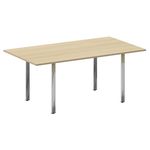 Metal System Direct Стол переговорный на П-обр. м/к БП.ПРГ-180 Акация/Нерж. сталь 1800*1000*750 - Вид 1