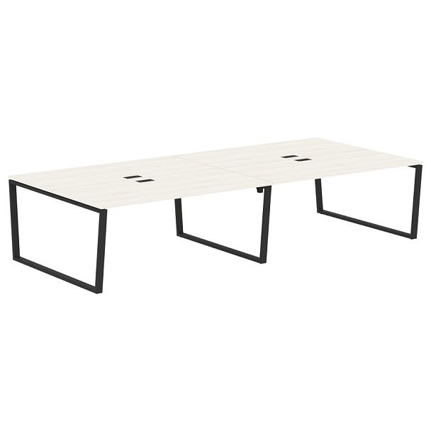 Стол 4-х местный EVWST 3516 Ясень Траун/Черный 3526х1606х750 EDIS - Вид 1