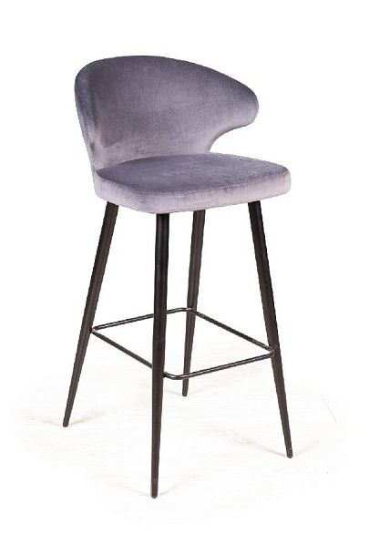 Стул барный Richard, бархат светло-серый 26 - Вид 1