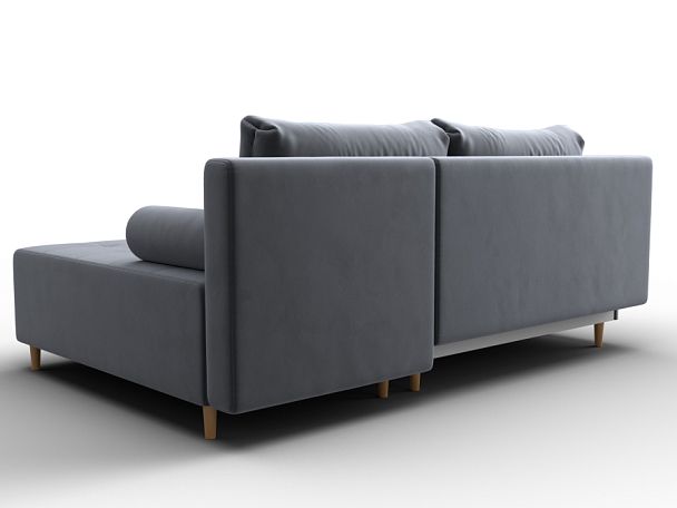 Диван угловой Лига-102 угол универсальный Велюр серый - Вид 5