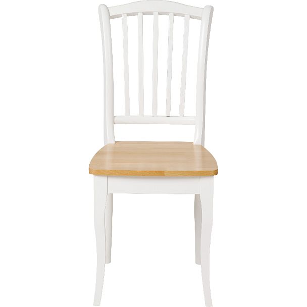 Стул деревянный с жестким сиденьем Элин Белый/Натуральный - Вид 2