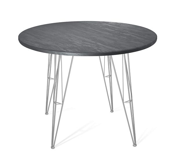 Стол Sheffilton SHT-TU10/TT 90 МДФ хром лак/каменный уголь - Вид 2