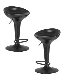 Набор 2 шт Стул барный DOBRIN BOMBA BLACK (чёрный) - Фото предпросмотра