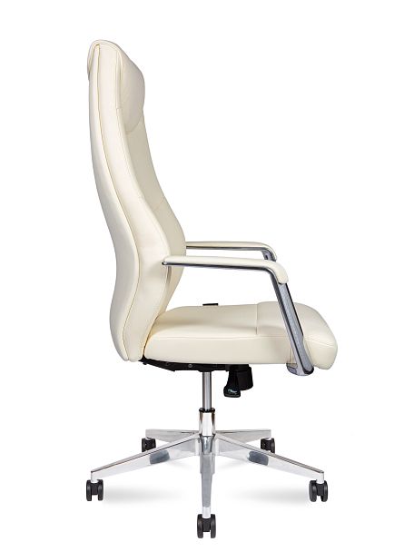 Кресло офисное / Harvard ivory / алюминиевая  база  / бежевая экокожа - Вид 3