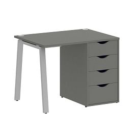 Home Office Стол письменный VR.SP-3-98.4.A Металлик/Серый металл 980*720*750 - Фото предпросмотра