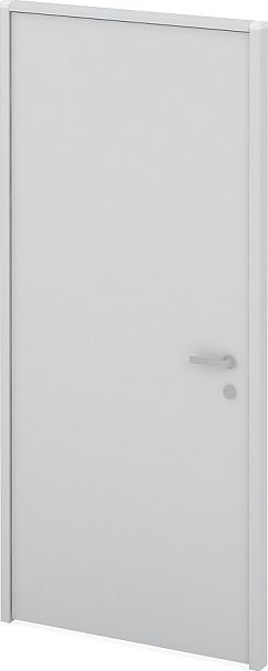 Дверь распашная МДФ "Мобильные офисные перегородки «Логика»"  ПК-ЛГ-ДВ200х92Л-В1-19 серый - Вид 1