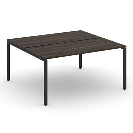 Concept Рабочая станция на 2 места CN.DRS-004 Дуб Мали/Металл Черный 1580*1480*750 - Фото предпросмотра