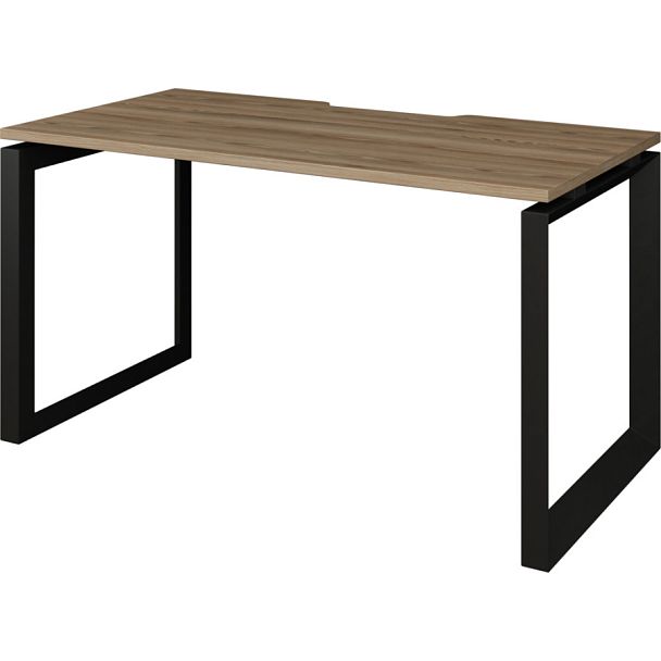 Стол на металлокаркасе НТМП.О-140 Дуб сафари/Антрацит 1400x730x750 Аргентум-МП - Вид 1