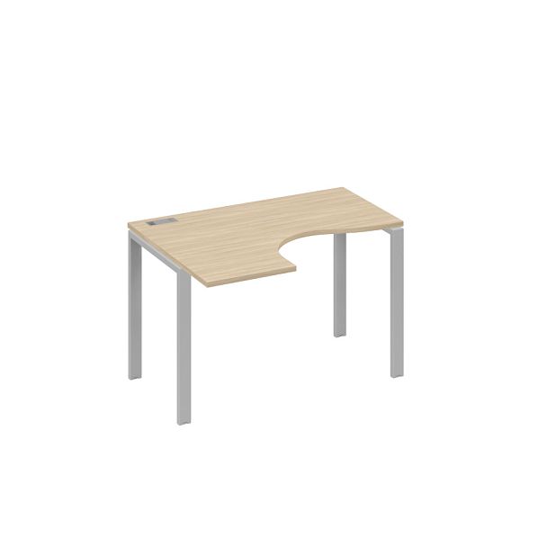 Стол эргономичный левый "Классика" на металлокаркасе UNO A4 А4 Б1 031 БП дуб скандинавский / металлокаркас серый - Вид 1