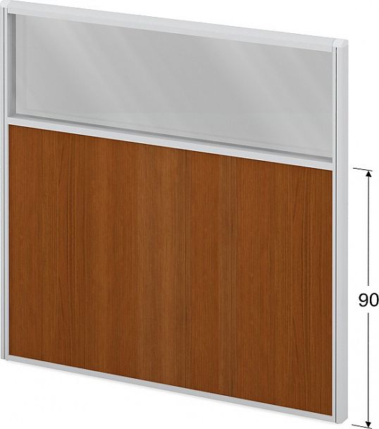 Модуль комбинированный "Мобильные офисные перегородки «Логика»" ПК-ЛГ-МДК138х140/90С/Д-В1-304 серый - Вид 1