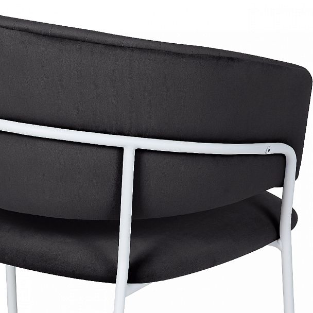 Комплект кухонных стульев Даксон черный велюр/белый, 3 шт. - Вид 9