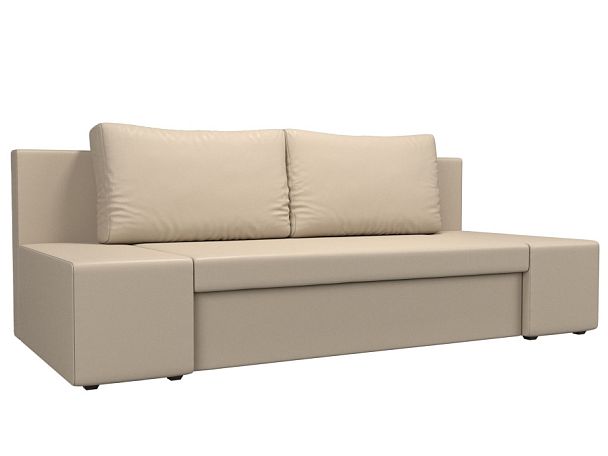 Диван прямой Сан Марко (полностью экокожа бежевая) - Вид 1