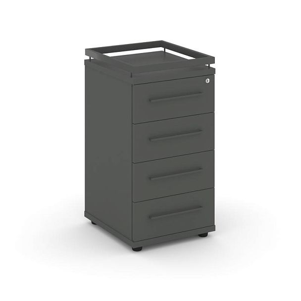 Rift Тумба приставная+рамка RF.TPR-002 Антрацит/Металл Антрацит 416*460*797 - Вид 1