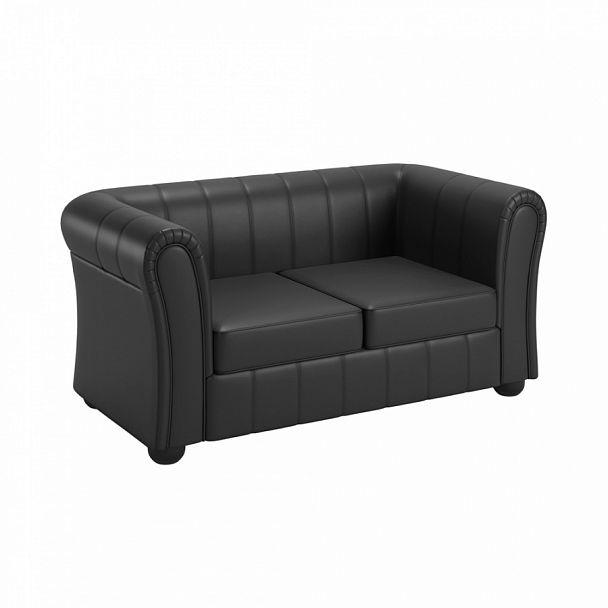 Двухместный диван Brooklyn 163x90x71 чёрный - Вид 1