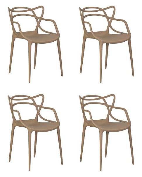 Набор 4 шт Стул обеденный DOBRIN MASTERS (бежевый (GR-03)) - Вид 1
