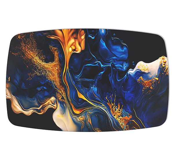 Стол Sheffilton SHT-TU30-2/TT32 118/77 стекло/МДФ черный/синий сапфир - Вид 3