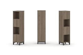 Стайл Проджект Набор стеллажа 2-х сторон., 4 яр. SN.NSD-411 Вяз Благородный/Металл Антрацит 387*400* - Фото предпросмотра