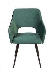 Стул Charlie поворотный 90 градусов, функция возврата, антишум, бархат зеленый 19 - Фото предпросмотра