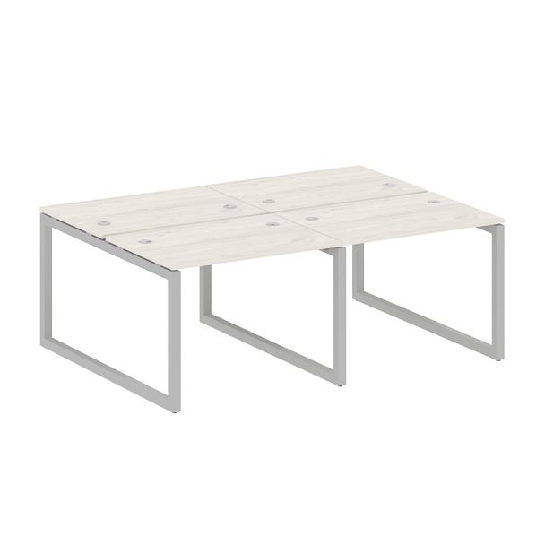 Metal System Quattro Р. ст. на 4 раб. места на О-образном м/к 50БО.СМ-4.1 Дуб наварра/Серый металл 2000*1475*750 - Вид 1