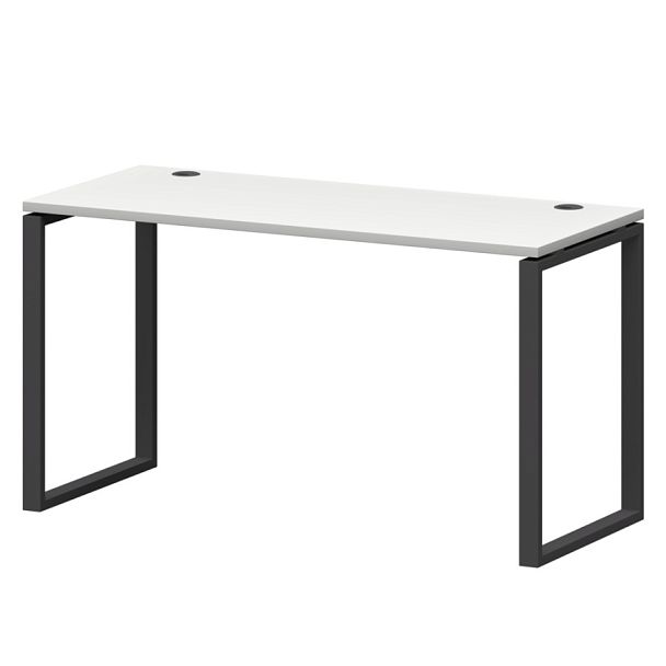 Стол на металлокаркасе СМС25-О-14К.60.Пр25 Белый/Антрацит 1400x600x750 Смарт - Вид 1
