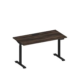 Стол письменный на электроприводе с заглушкой Elevo А2 ЧР 003 ДР дуб ристретто/ черный гладкий - Фото предпросмотра