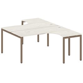 Metal System Quattro Р. ст. криволинейная на П-образном м/к 40БП.РАС-СА-2.4 Дуб наварра/Мокко металл 1600*2435*750 - Фото предпросмотра