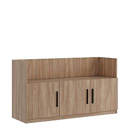 Креденция 3 двери, древесный Asti 135x45x74,2 дуб урбан - Фото предпросмотра