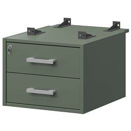 Тумба подвесная для столов на м/каркасе гл.730 мм АМТ2-02Ц.73 Тайга/Антрацит 432x546x360 Арго-М - Фото предпросмотра