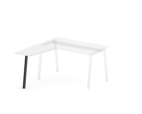 MATRIX 121В302 Стол приставной, L 500х800х775 Белый/Темно-серый - Вид 1