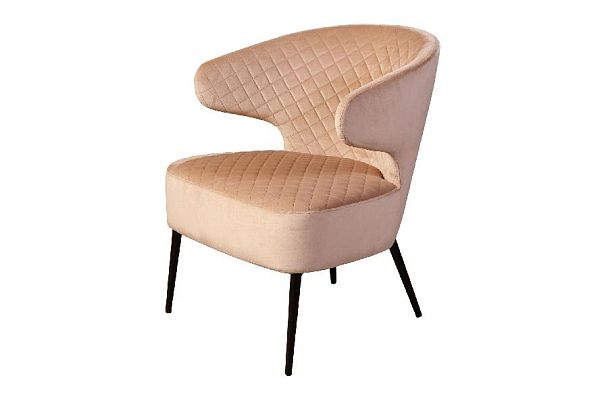 Кресло Richard ромб, бархат бежевый 5 - Вид 3