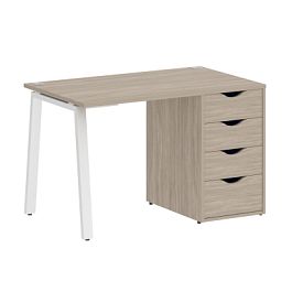 Home Office Стол письменный VR.SP-3-118.4.A Дуб аттик/Белый металл 1180*720*750 - Фото предпросмотра