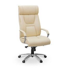 Кресло Олимп M G кожа натуральная кожа с компаньоном / бежевая NL53 - Фото предпросмотра