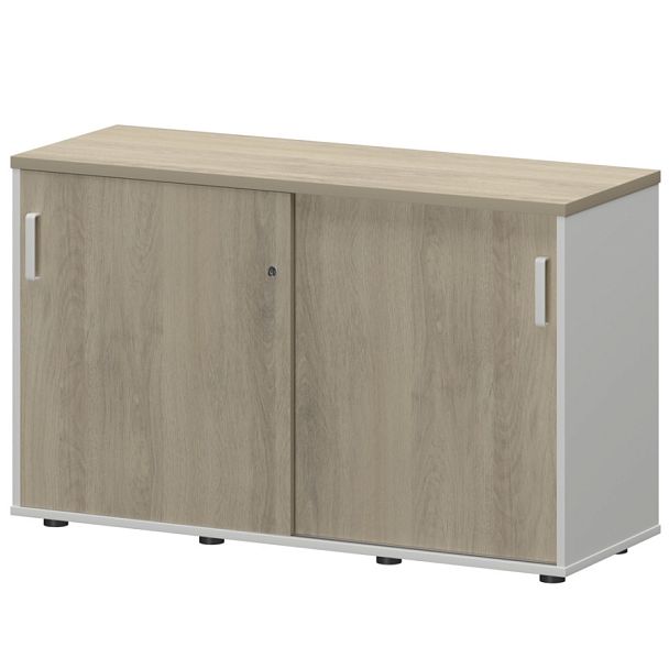 Тумба-купе СМТ-12К Тип2 Белый/Кронберг 1236x444x750 Смарт - Вид 1