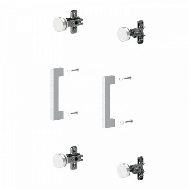 Фурнитура для двери стеклянной "Арго", КОМПЛЕКТ 2 шт., А-стл302, -304, -310 - Вид 1