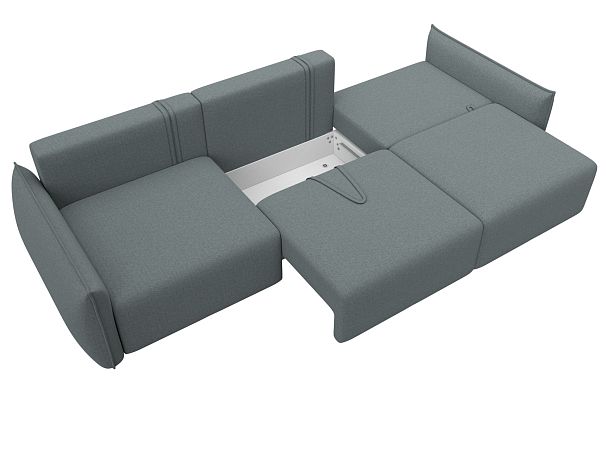 Диван прямой Лига-051 НПБ Лонг Рогожка серый - Вид 8