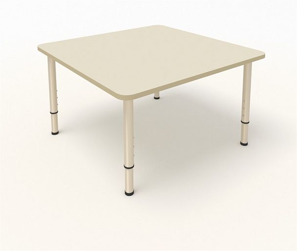 Детский стол 4-х местный (800х800), бежевый, гр.0-3 - Вид 1
