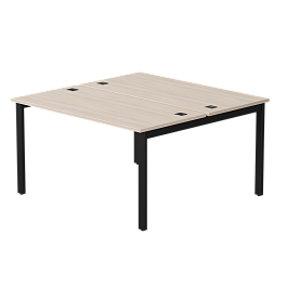 Бенч-система на 2 места Everprof EVO на металлокаркасе 1380х670(1370)x755 Дуб Соната/Черный - Фото предпросмотра