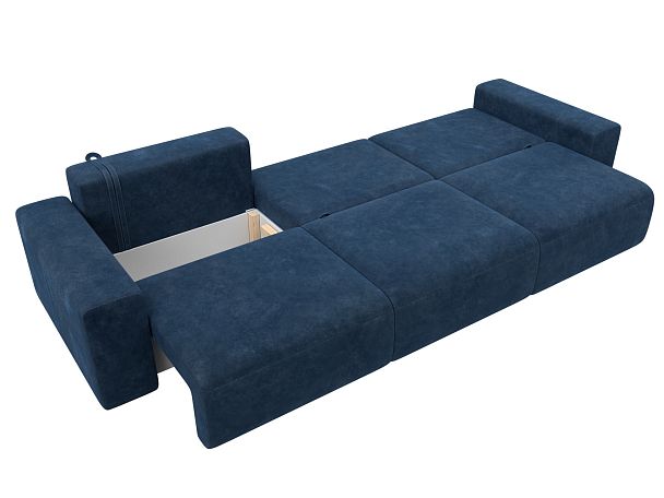 Диван прямой Лига-036 НПБ Классик Лонг Велюр синий - Вид 9